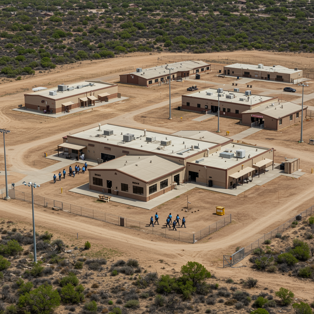 professional security training classroom in Texas with students and instructor, modern equipment and presentation screens