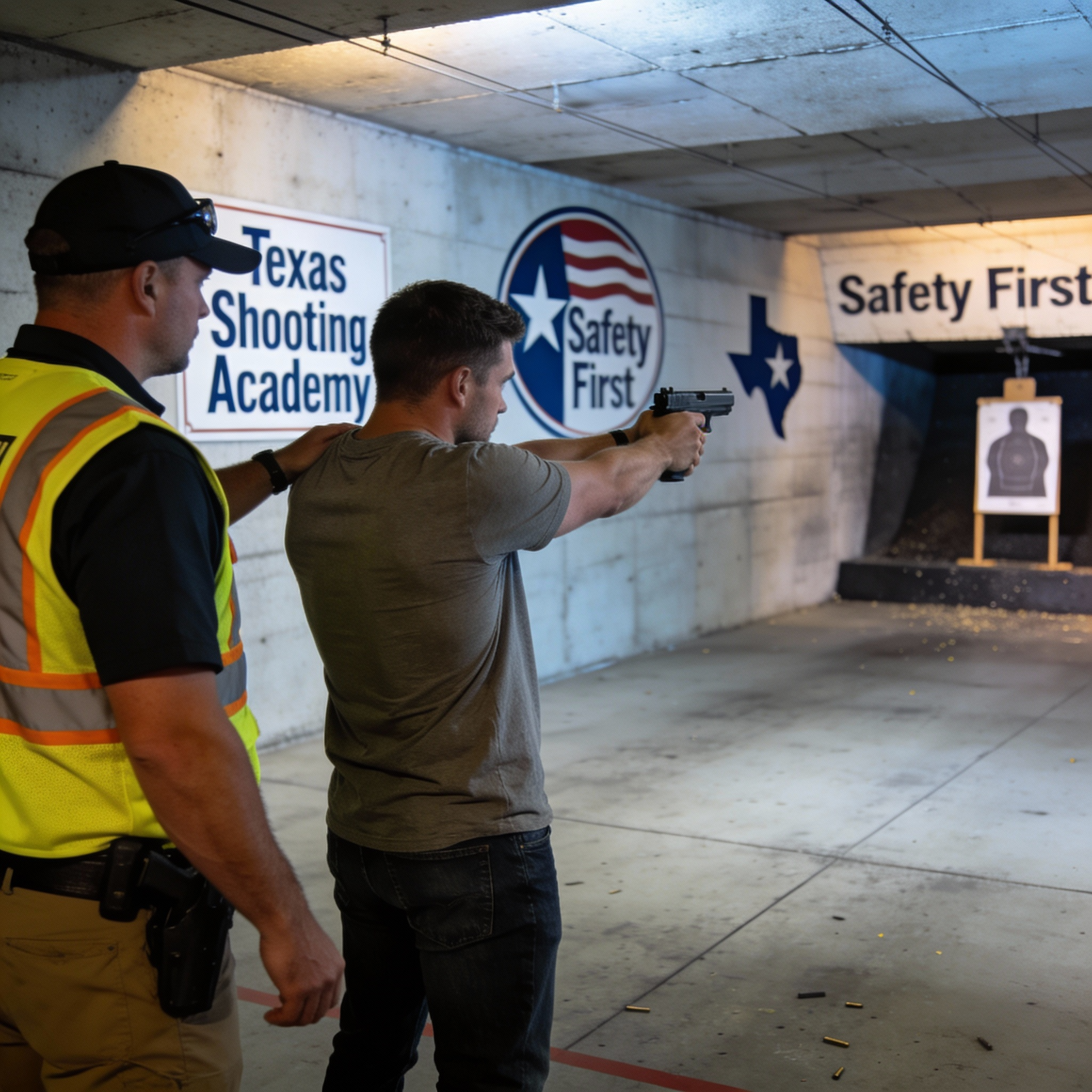 Texas license to carry certification class, diverse group of students learning handgun laws, modern classroom
